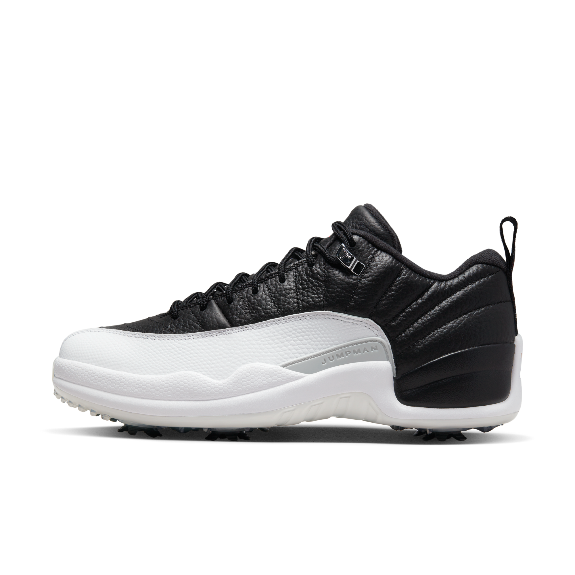 Air Jordan XII Low Spiked Golf Shoe - White/Black